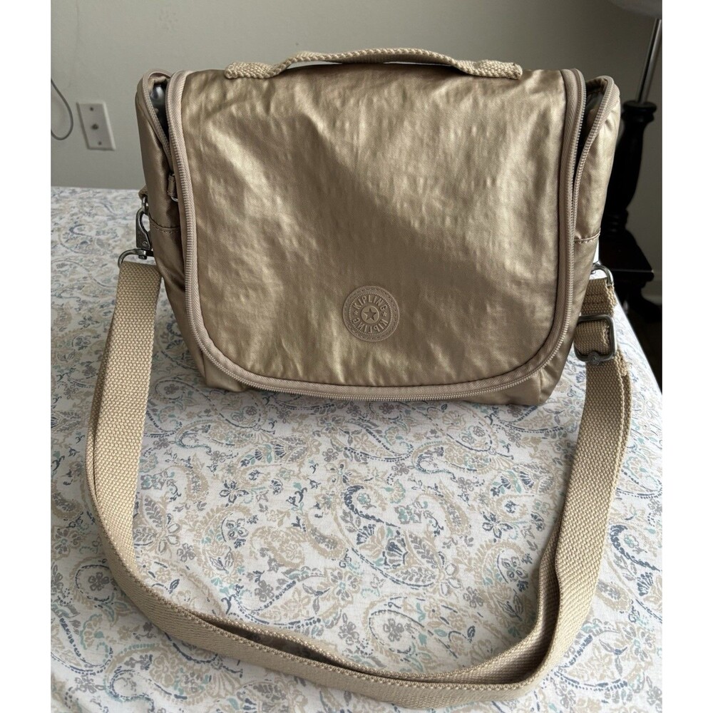 Kipling Lunch Bag 2L Gold Metallic Insulated Waterproof